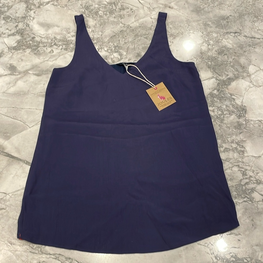 Joules Sleeveless Blouse Tank Top Size 4 Corporate Office Layering Lightweight